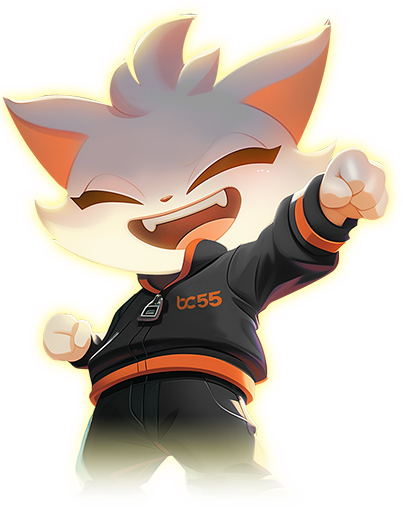 about bv55 casino mascot with casino theme